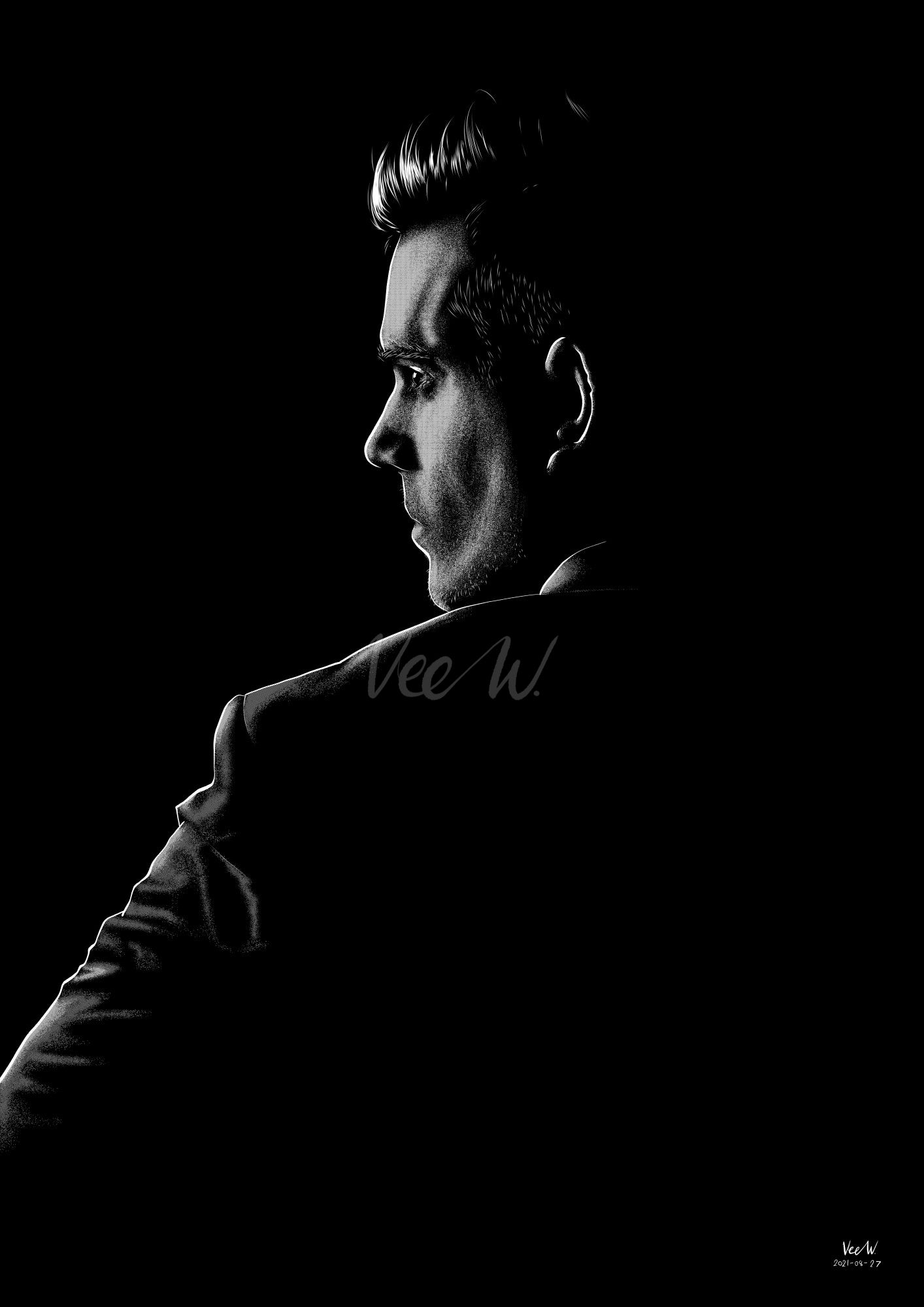 A man portrait in black & white